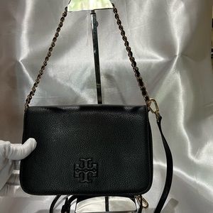 Tory Burch Thea Clutch ~ Black Mint Condition